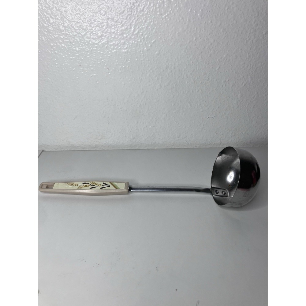 Vintage‎ Unbranded Wheat Print Soup Ladle 11" Made In Japan Retro Kitchen